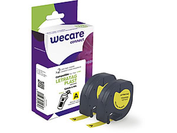 WECARE ARMOR páska kompatibilná s DYMO S0721620, Black/ Yellow, 2*12mm*4m