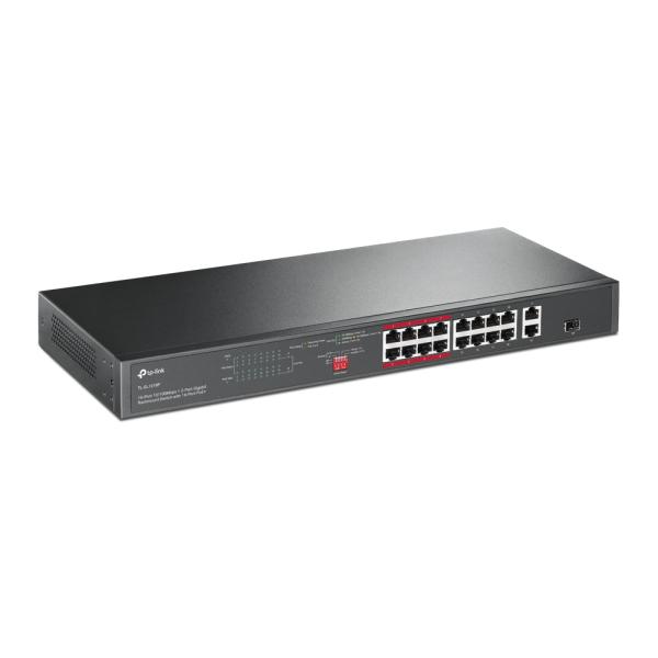 TP-Link TL-SL1218P 16xFE POE+ 150W 2xGb nonPOE, 1xSFP CCTV switch 