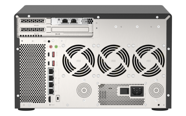 QNAP TVS-h1288X-W1250-16G (Xeon 3, 3GHz, ZFS, 16GB ECC RAM, 8x 3, 5" + 4x 2, 5", 2x M.2 NVMe, 4x 2, 5GbE) 