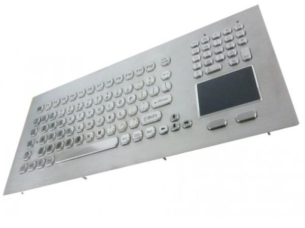 KB020 – Priemyselná nerezová klávesnica s touchpadom do panelu, CZ, USB, IP65