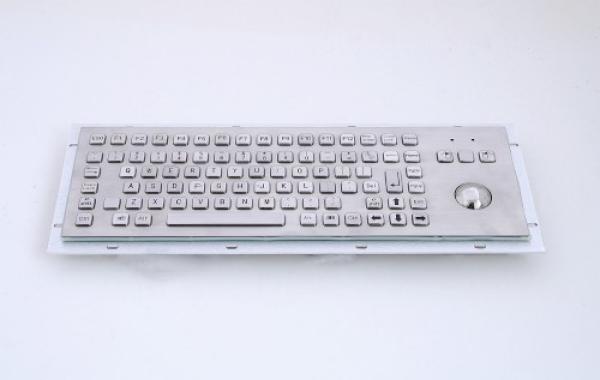 KB005 – Priemyselná nerezová klávesnica s trackballom do zástavby, CZ, USB, IP65