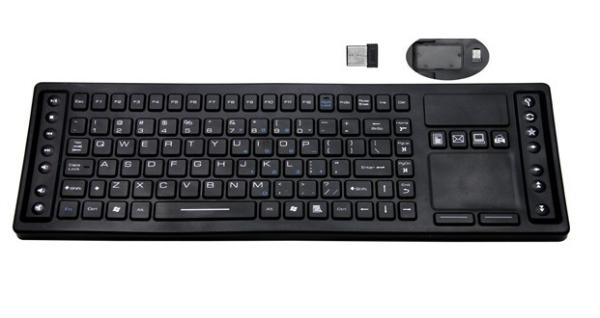 SK310-WL Priemyselná silikónová bezdrôtová klávesnica s touchpadom, CZ, USB, IP68