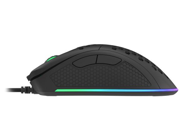 Genesis herní optická myš KRYPTON 550/ RGB/ 8000 DPI/ Herní/ Optická/ Pro praváky/ Drátová USB/ Černá 