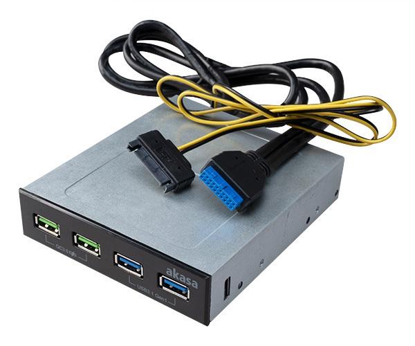 AKASA USB hub 2 x Quick Charge 3.0 + 2 x USB 3.1 