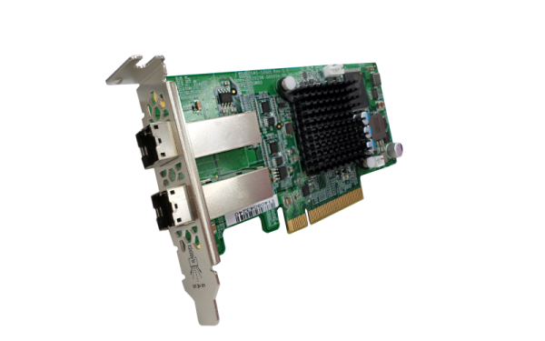 QNAP 2-port miniSAS HD hosť bus adaptér, Broadcom Tomcat SAS3408, PCIe 3.0 x 8 pre TL SAS JBOD