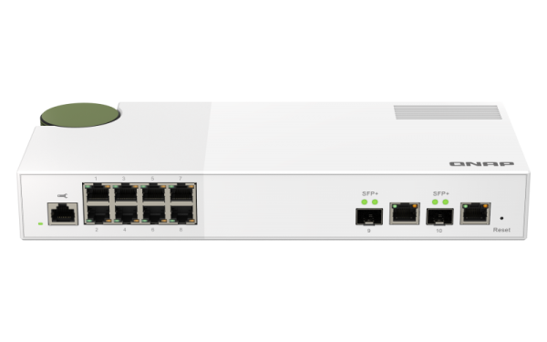 QNAP riadený switch QSW-M2108-2C (8x 2, 5GbE RJ45 a 2x kombinované 10GbE SFP+ / RJ-45) 