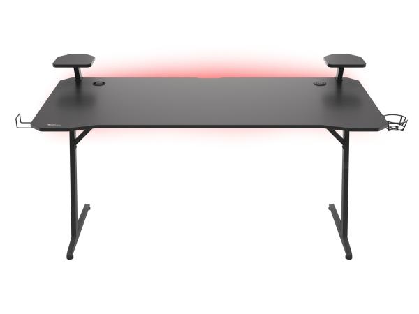 Genesis Holm 510 RGB - herný stôl s RGB podsvietením, 160x75cm, 3xUSB 3.0, bezdrôtová nabíjačka 