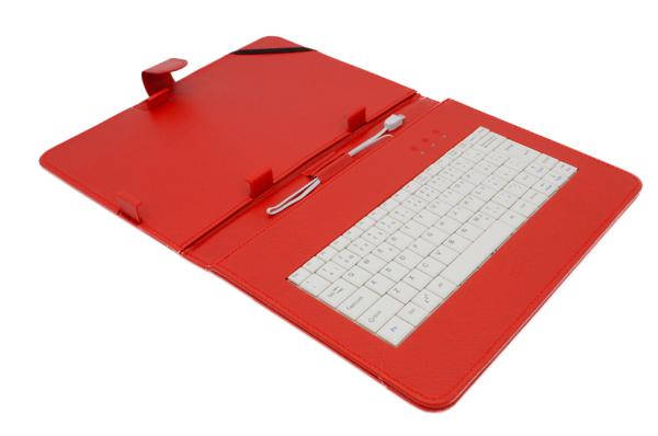AIREN AiTab Leather Case 4 with USB Keyboard 10" RED (CZ/ SK/ DE/ UK/ US.. layout)