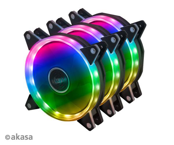 prídavný ventilátor Akasa Vegas AR7 LED 12 cm kit