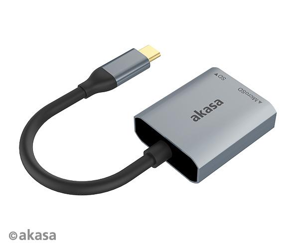 AKASA USB 3.2 Type-C Dual čtečka karet 