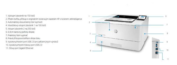 HP LaserJet Enterprise/ M406dn/ Tlač/ Laser/ A4/ LAN/ USB 