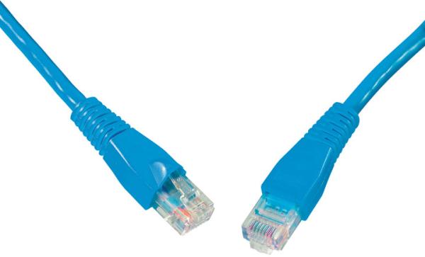 SOLARIX patch kábel CAT5E UTP PVC 1m modrý snag-proof
