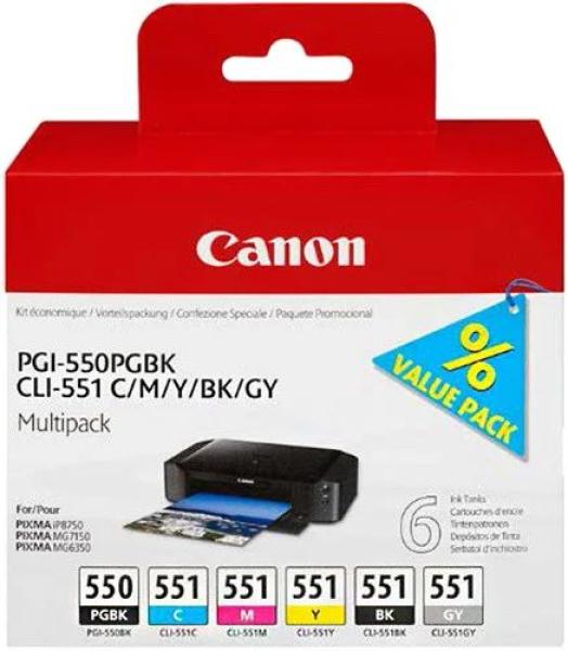 Canon PGI-550 + CLI-551 C/ M/ Y/ BK/ GY Multi pack