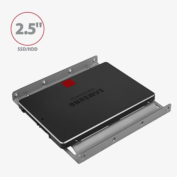 AXAGON RHD-125S, kovový rámeček pro 1x 2.5" HDD/ SSD do 3.5" pozice, šedý 