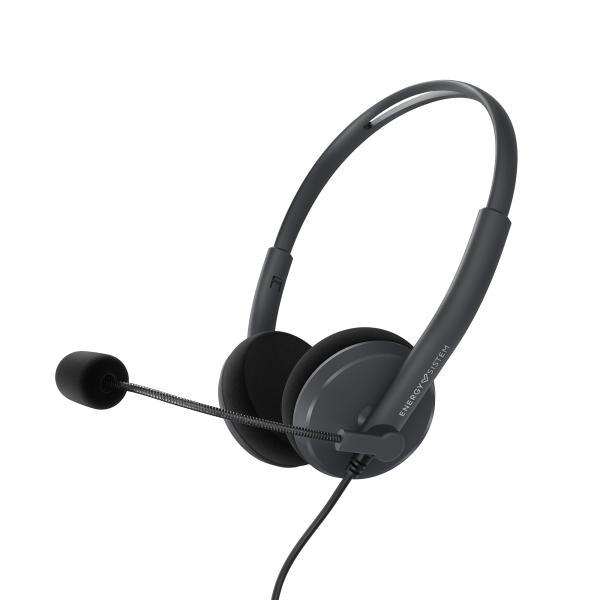 Energy Sistem Headset Office 2, komunikační sluchátka s mikrofonem, černá