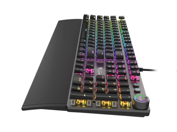 Genesis herná mechanická klávesnica THOR 400/ RGB/ Kailh Red/ Drôtová USB/ US layout/ Čierna 