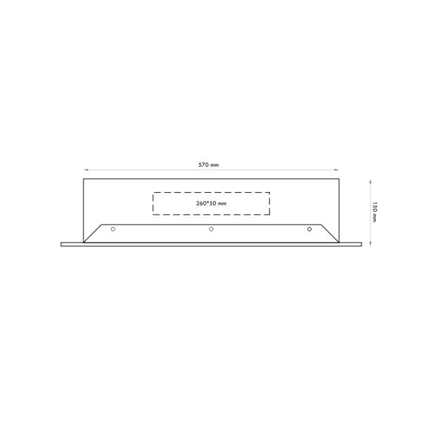 Datacom 19" rozvádzač pod omietku 4U+2U/ 150mm plech 