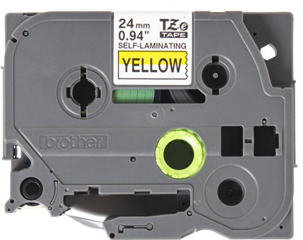 Brother TZE-SL651, žltá/ čierna, 24mm, samolaminovací