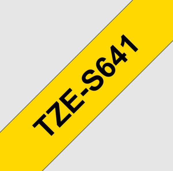 TZE-S641, žltá / čierna, 18mm