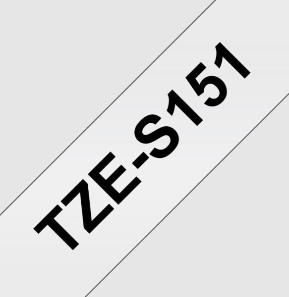 TZE-S151, průsvitná / černá, 24mm