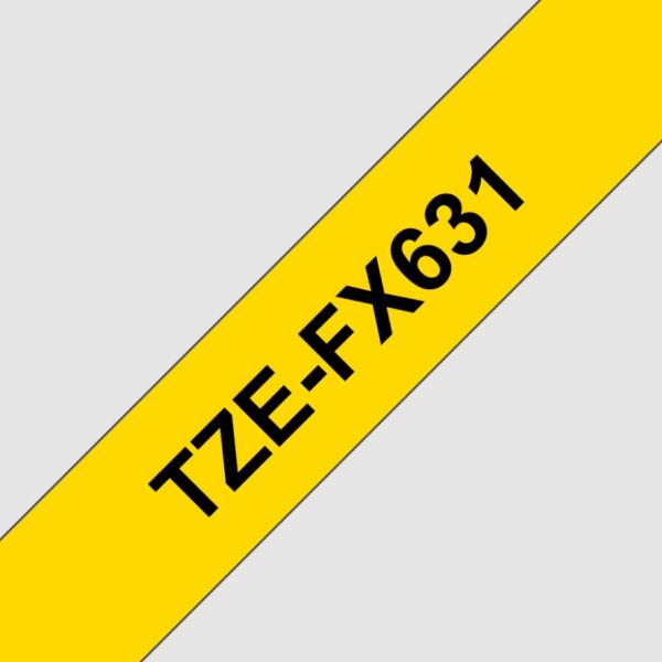 TZE-FX631, žltá / čierna, 12mm