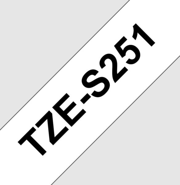 TZE-S251,  bílá/ černá, 24mm