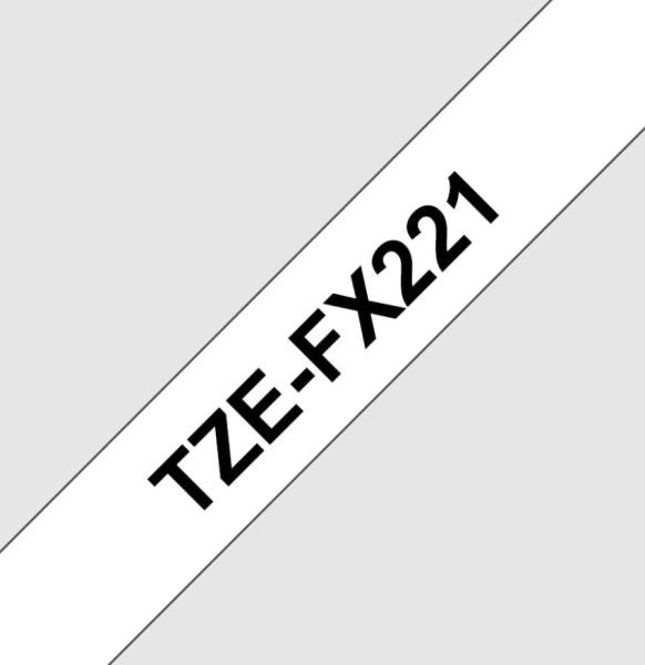 TZE-FX221,  bílá/ černá, 9 mm, s flexibilní páskou