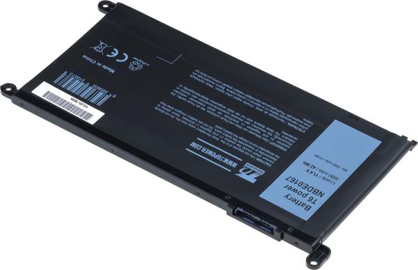 Baterie T6 Power Dell Insprion 15 5568, 5578, Vostro 14 5468, 15 5568, 3680mAh, 42Wh, 3cell, Li-ion 