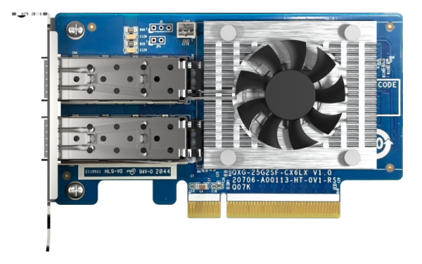 QNAP QXG-25G2SF-CX6 - 25GbE (2porty) PCIe karta; nízky profil; PCIe Gen4 x8