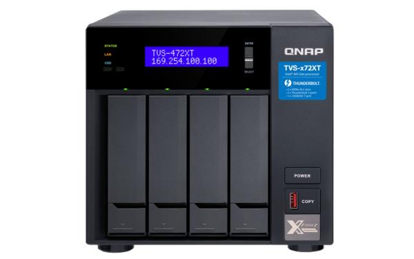 QNAP TVS-472XT-i3-4G (3, 1GHz / 4GB RAM / 4x SATA / 2x M.2 NVMe slot / 1x HDMI 4K / 2x Thunderbolt 3)