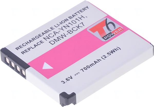 Baterie T6 Power Panasonic DMW-BCK7, DMW-BCK7E, NCA-YN101H, NCA-YN101F, NCA-YN101G, 700mAh, 2, 5Wh