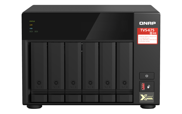 QNAP TVS-675-8G (8core 2, 5 GHz / 8GB RAM / 6xSATA / 2xM.2 NVMe slot / 2xPCIe / 2x2, 5GbE / 1x HDMI 4K)