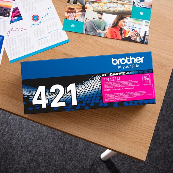 Brother TN-421M, toner magenta, 1 800 str. 