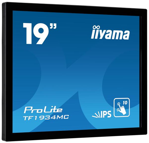 19" iiyama TF1934MC-B7X: IPS, 1280x1024, capacitive, 10P, 350cd/ m2, VGA, DP, HDMI, IP65, černý 
