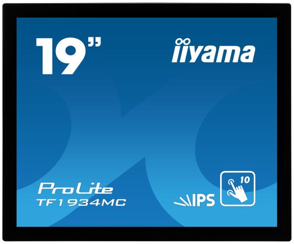 19" iiyama TF1934MC-B7X: IPS, 1280x1024, capacitive, 10P, 350cd/ m2, VGA, DP, HDMI, IP65, čierny