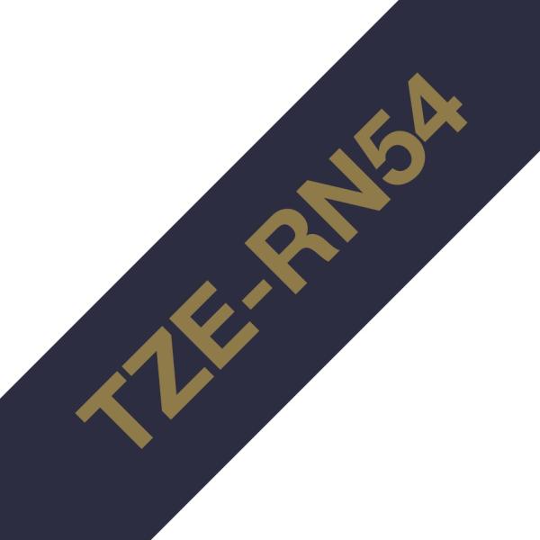 Brother TZE-RN54, zlatá na námorn.modré, 24 mm, textilná páska