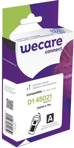 WECARE ARMOR páska kompatibilná s DYMO S0720610, White/ Black, 12MM*7M