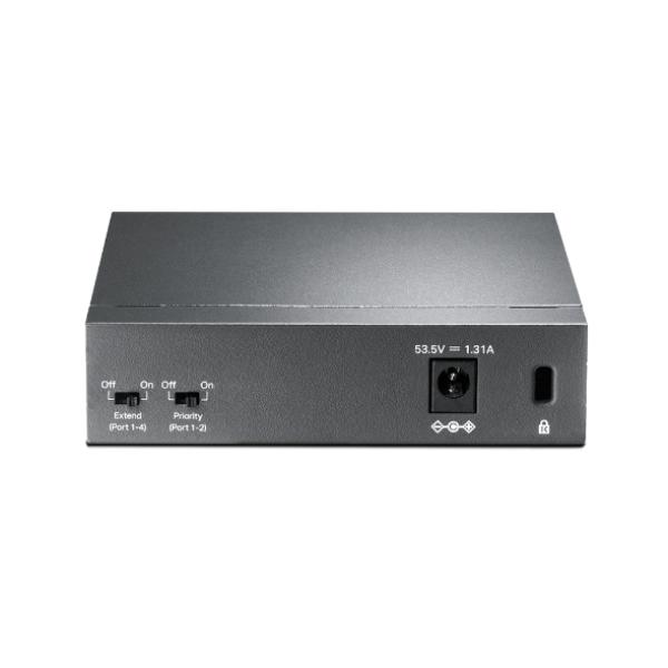 TP-Link TL-SF1005P 5x10/ 100 (4xPOE) 67W Desktop Steel CCTV Switch 