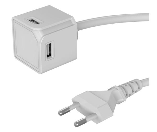 Zásuvka prodluž. PowerCube USBcube EXTENDED 4x USB-A White (3A), kabel 1, 5m