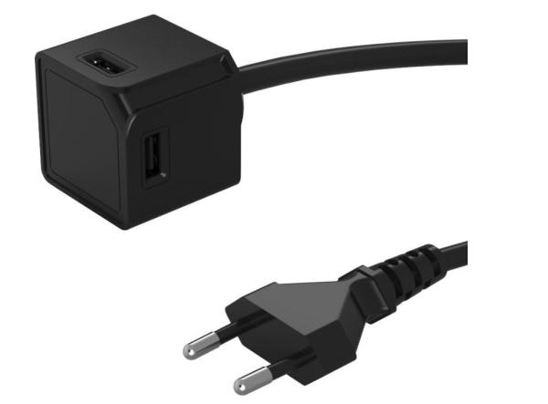 Zásuvka prodluž. PowerCube USBcube EXTENDED 4x USB-A Black (3A), kabel 1, 5m