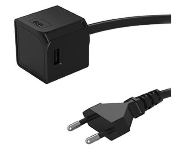 Zásuvka prodluž. PowerCube USBcube EXTENDED A+C Black (2x USB-A, 2x USB-C, 3A), kabel 1, 5m