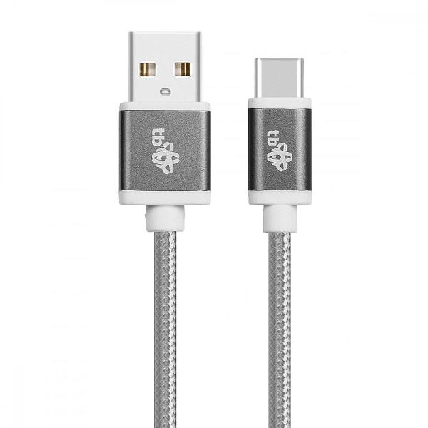 TB Cable USB - USB C 1.5 m šedá tape 