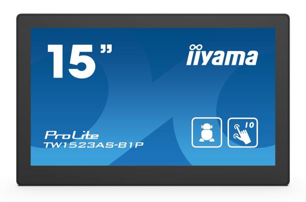 15" iiyama TW1523AS-B1P: IPS, FullHD, capacitive, 10P, 450cd/ m2, mini HDMI, WiFi, Android 8.1