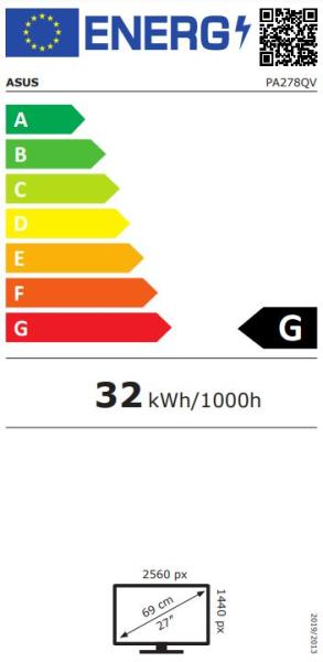 ASUS ProArt PA278QV 27" IPS 2560x1440 WQHD 100mil.:1 5ms 350cd USB DVI HDMI DP Repro 