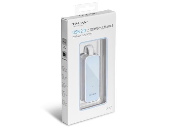 TP-Link UE200 USB 2.0 ethernetový sieťový adaptér s rýchlosťou až 100Mbit/ s 
