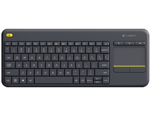 Logitech K400 plus/ Bezdrôtová USB/ CZ- SK layout/ Čierna 