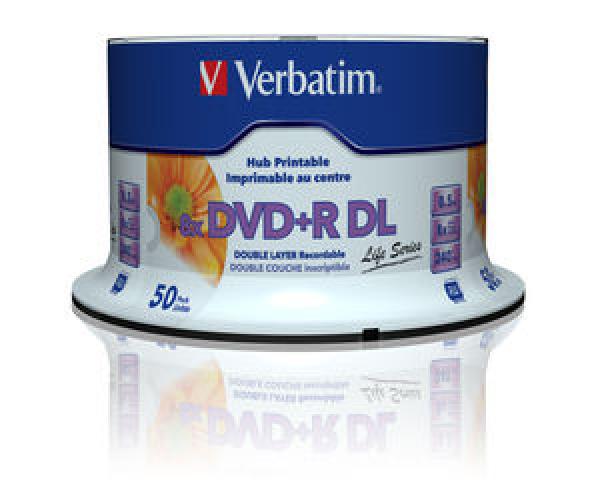 VERBATIM DVD+R DL (8xPrintable, 8, 5 GB), 50 cake
