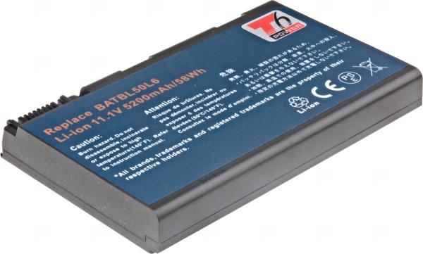 Baterie T6 power Acer Aspire 3100, 5100, 5110, 5610, TravelMate 2490, 4200, 4280, 6cell, 5200mAh 