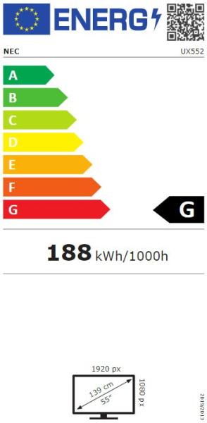 NEC LCD 55" MultiSync UN552S,  1920x1080,  700nit,  8ms,  24/ 7,  DVI-D,  DP,  HDMI,  VGA,  LAN,  OPS slot,  Mediaplayer 