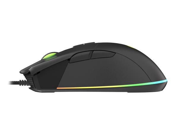 Genesis herní optická myš KRYPTON 290/ RGB/ 6400 DPI/ Herní/ Optická/ Drátová USB/ Černá 